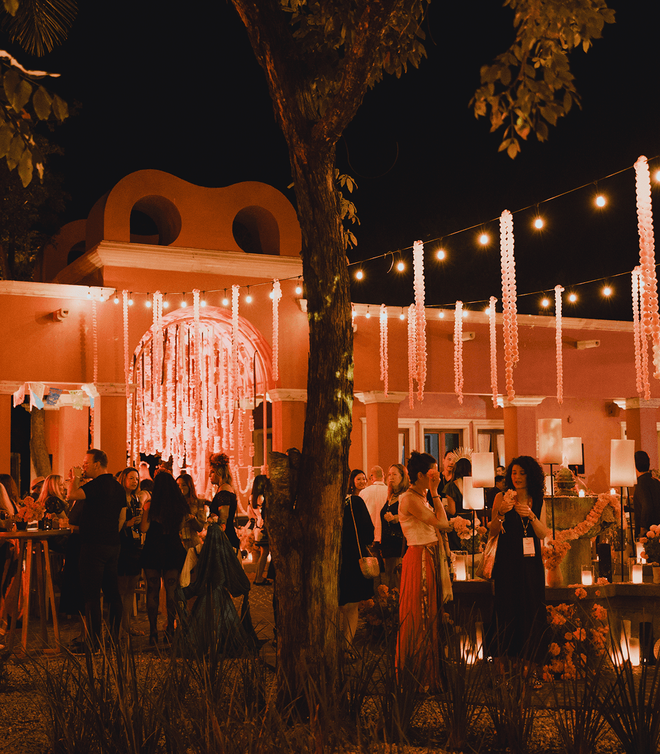 A TFest evening under festoon lights in Mayakoba